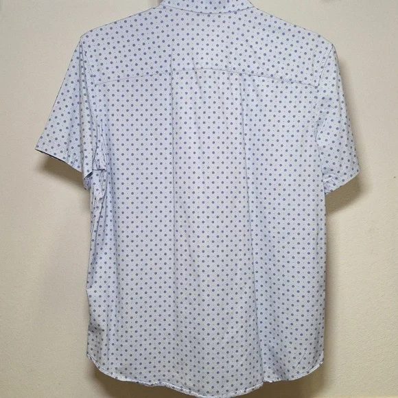 Buttercloth | Light Blue Polka Dot Shirt | L - Picture 3 of 3